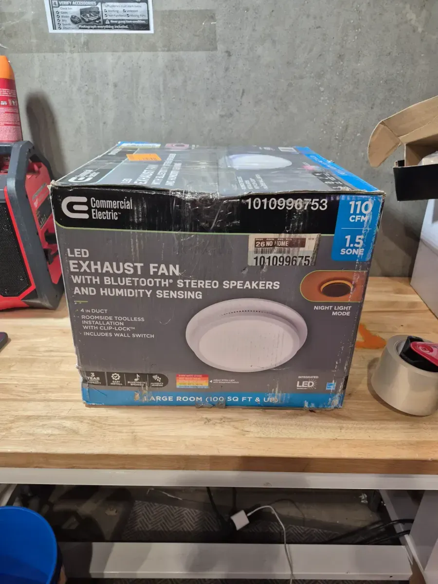 110 CFM 1.5 Sones Ceiling Bathroom Exhaust Fan with Bluetooth, Humidity Sensor, Adjustable CCT LED and Night Light - image 5