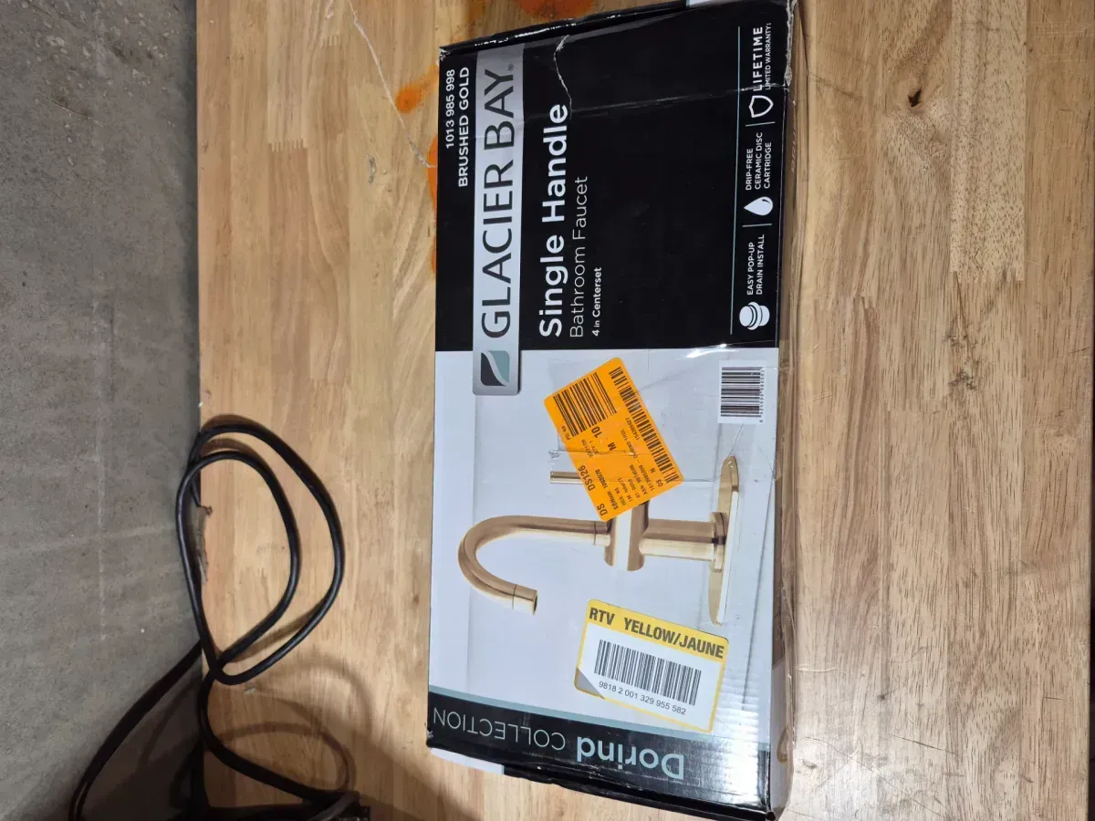 Dorind Single-Handle Single Hole High-Arc Bathroom Faucet In Brushed Gold - image 4