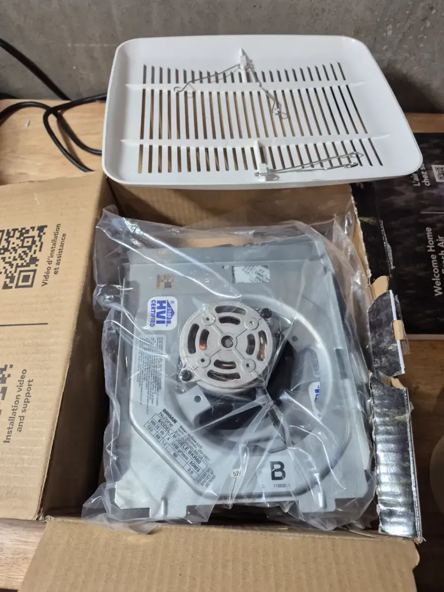 Broan-NuTone QuicKit 60 CFM 3.0 Sones Bathroom Replacement Motor and Grille/Cover - image 2