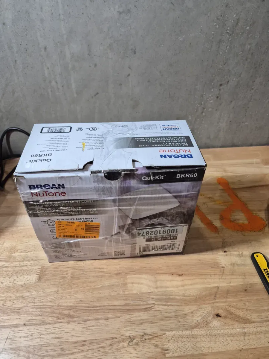 Broan-NuTone QuicKit 60 CFM 3.0 Sones Bathroom Replacement Motor and Grille/Cover - image 3