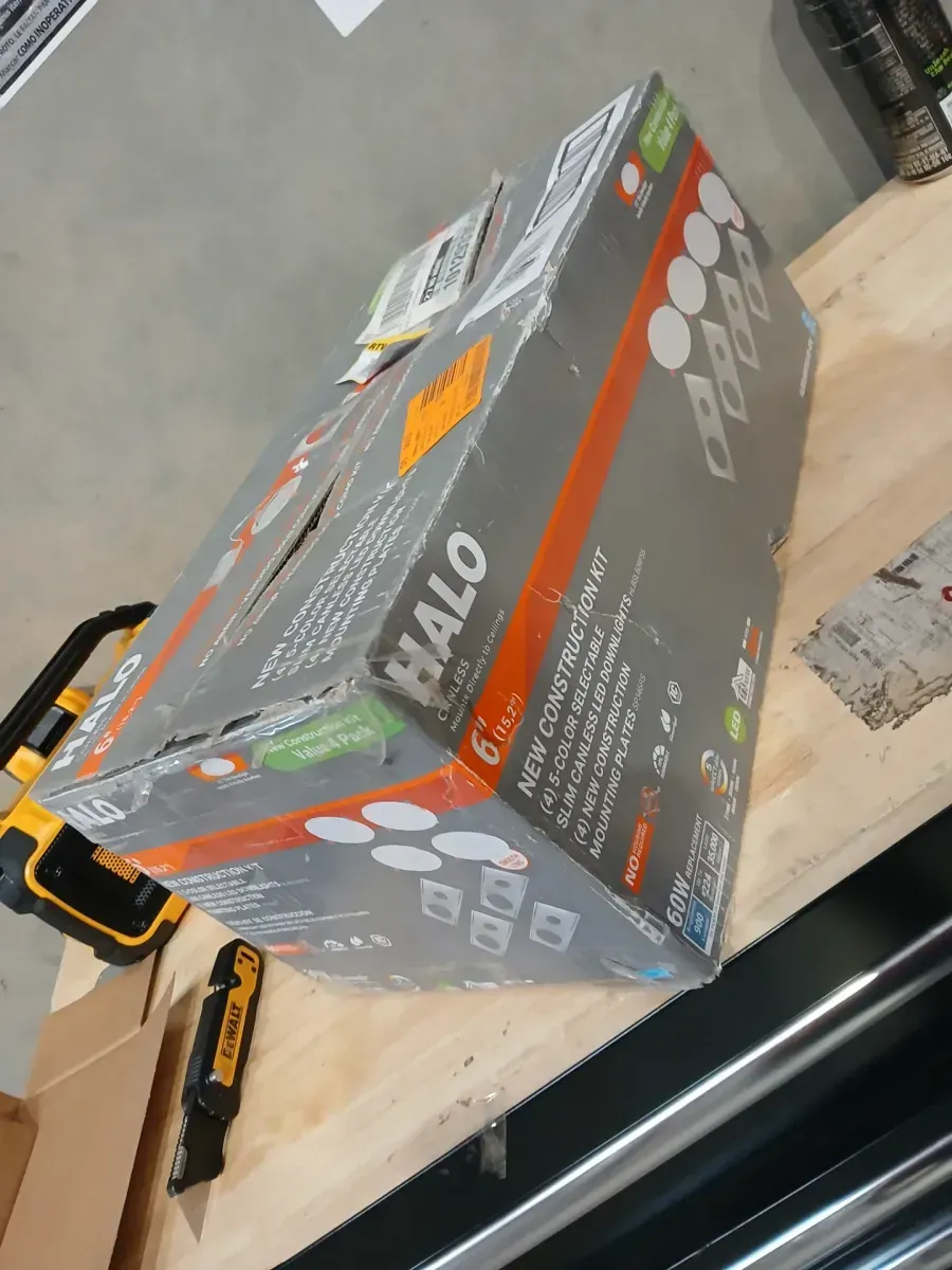 6 in. Selectable CCT, New Construction Integrated LED can Less Downlight with Smashplate (4-Pack) - image 2