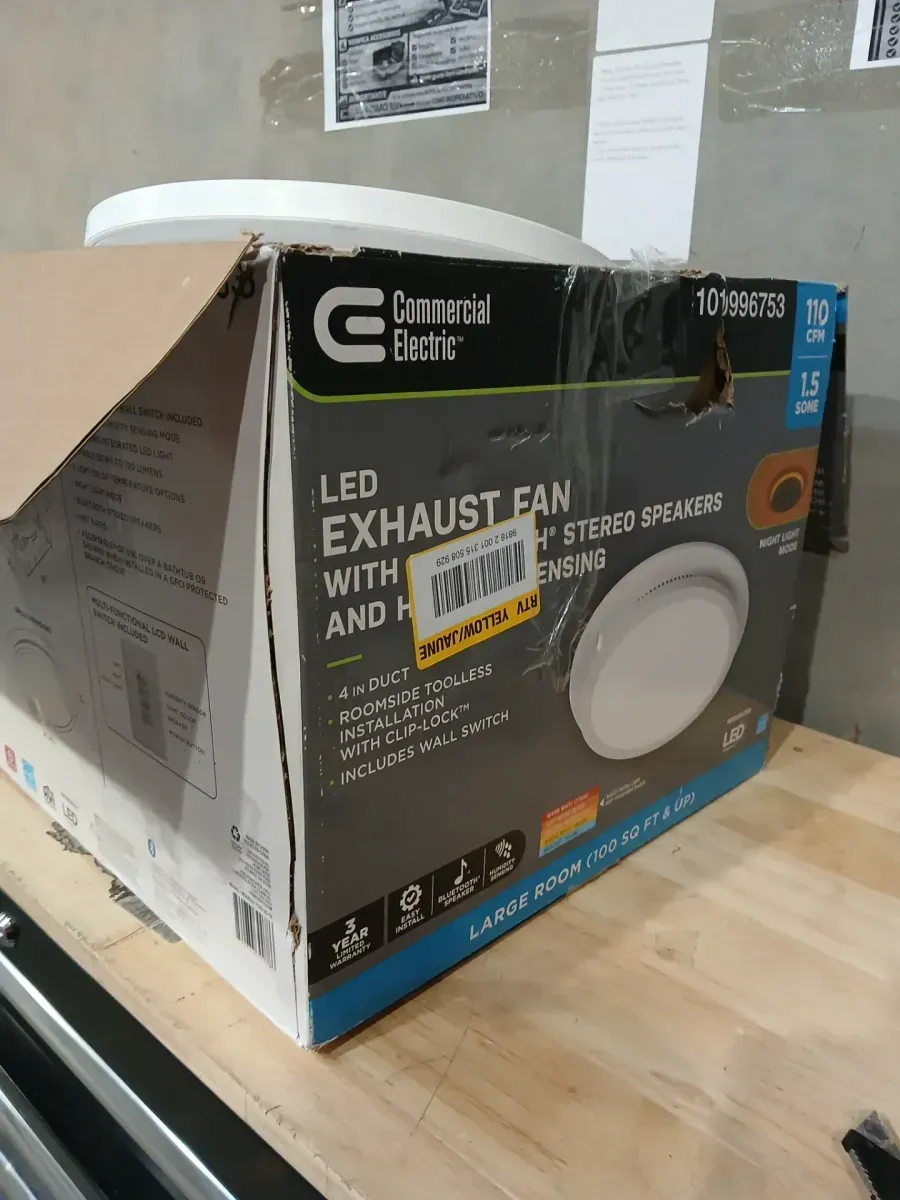 110 CFM 1.5 Sones Ceiling Bathroom Exhaust Fan with Bluetooth, Humidity Sensor, Adjustable CCT LED and Night Light - image 2