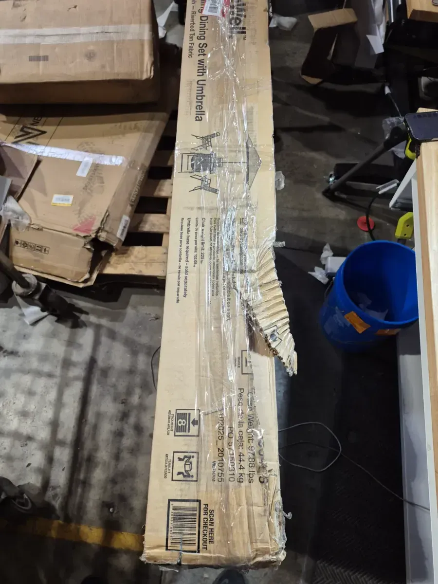 Amberview 6-Piece Sling Folding Outdoor Dining Set with Umbrella - image 5