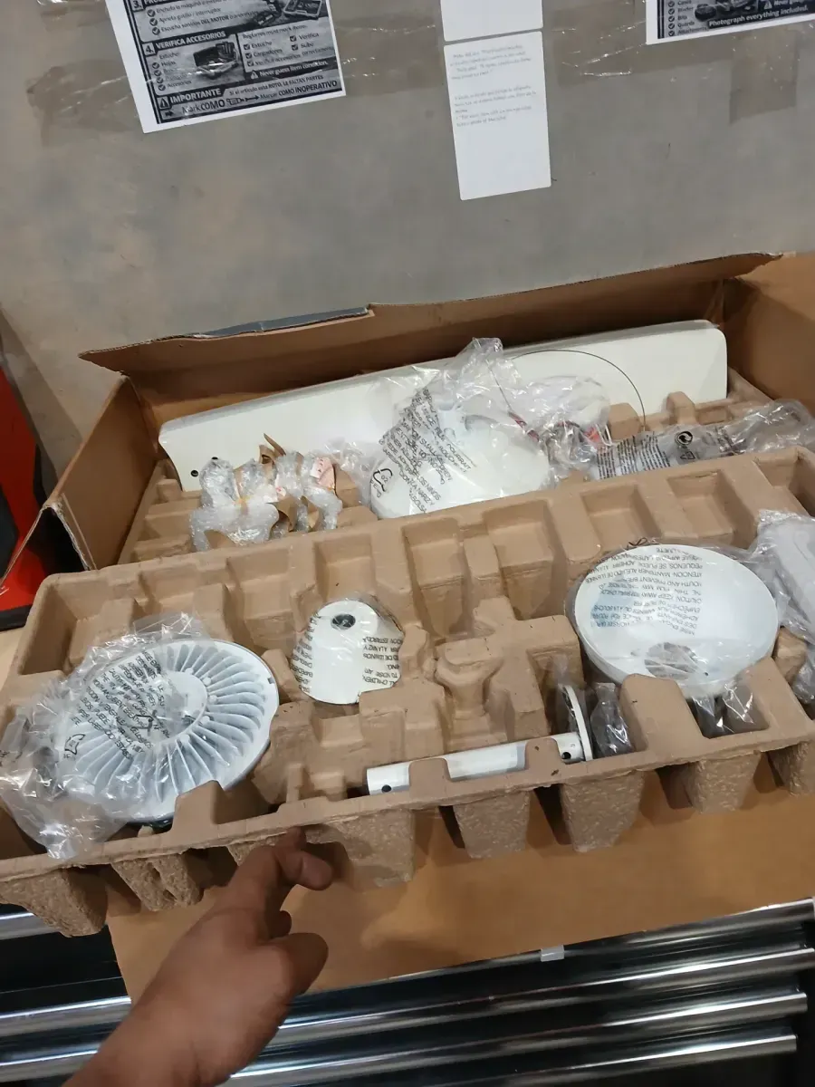 Lowden 60" Dimmable Indoor/Outdoor Integrated LED White Ceiling Fan with Light Kit, Remote Control and Reversible Motor - image 6