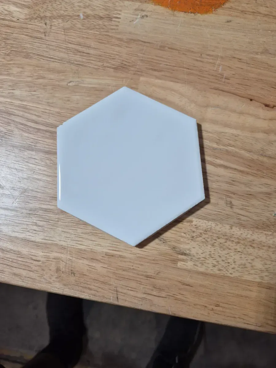 30 LuxeCraft White 4-1/4 in. x 4-7/8 in. Glazed Ceramic Hexagon Wall Tile (3 sq. ft./Case) - image 3