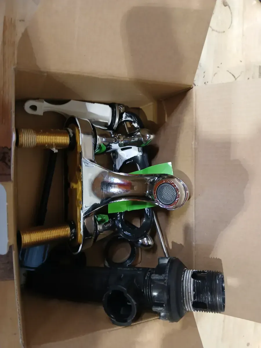 Constructor 4 in. Centerset Double-Handle Low-Arc Bathroom Faucet in Polished Chrome - image 5