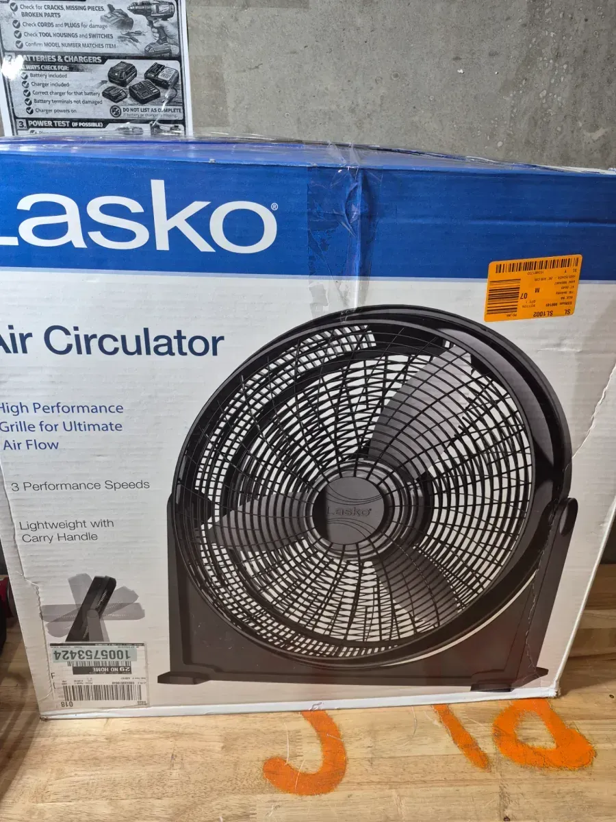 20 in. 3 Speed Air Circulator Floor Fan for Home in Black with Wall Mount Option, Full Range Pivoting Head, Carry Handle - image 6