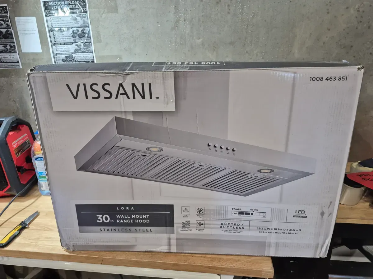 Lora 30 in. 350 CFM Convertible T-Shape Wall Mount Range Hood in Stainless Steel with Charcoal Filters and LED Lighting - image 4