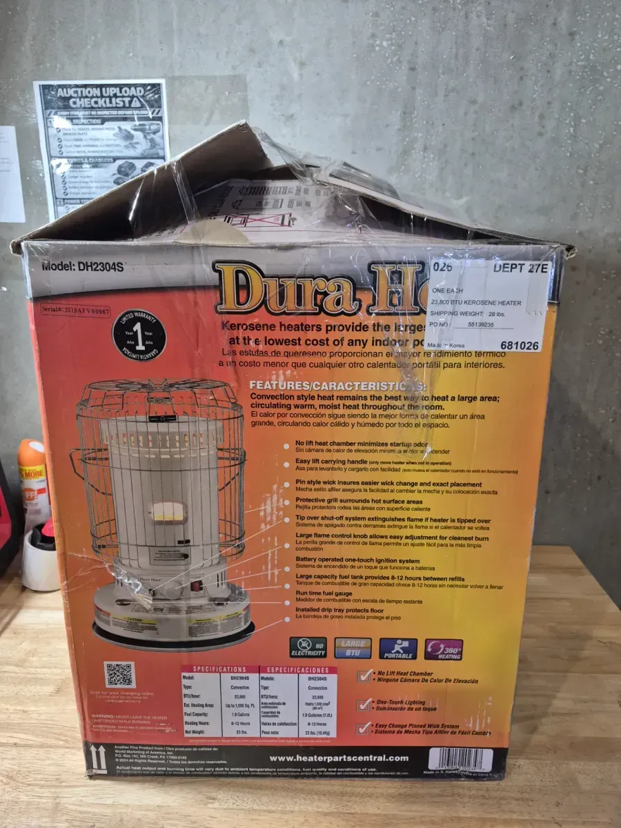 Portable Convection Kerosene Heater Provides 23,800 Btu's of Warmth - image 8