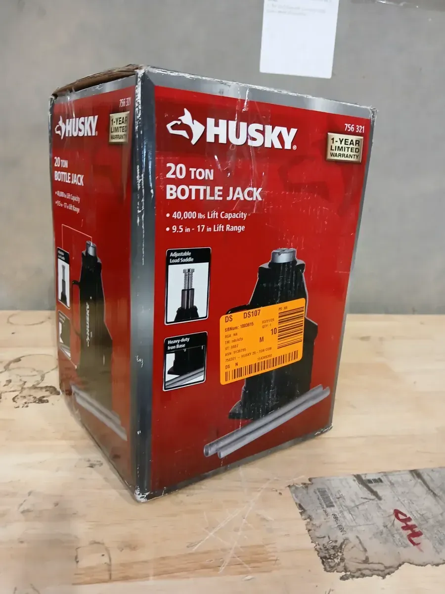 Husky 20-Ton Hydraulic Bottle Car Jack - image 2