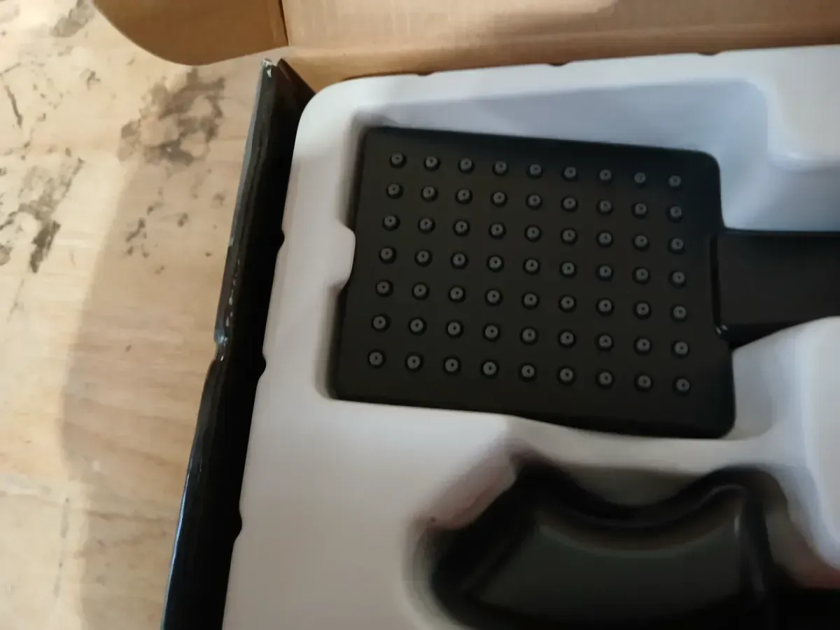 Modern 1-Spray 7.9 in. Dual Tub Wall Mount Fixed and Handheld Shower Heads 1.8 GPM in Matte Black - image 5