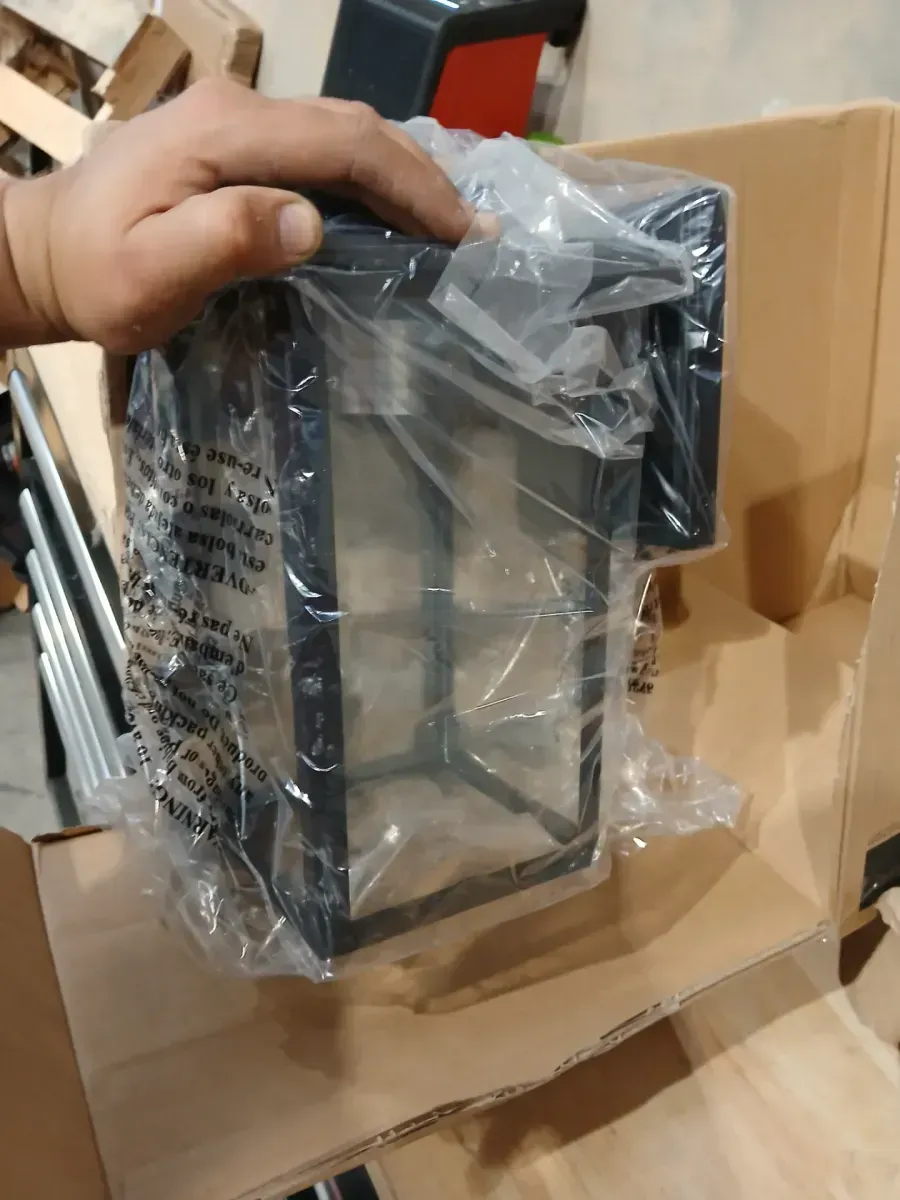 1-Light 12 in. Black Hardwired Transitional Outdoor Wall Light Lantern Porch Sconce with Clear Glass - image 6