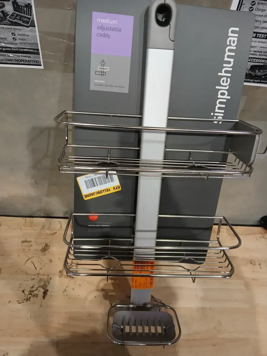 Medium Adjustable Shower Caddy, Stainless Steel/Anodized Aluminum - image 4