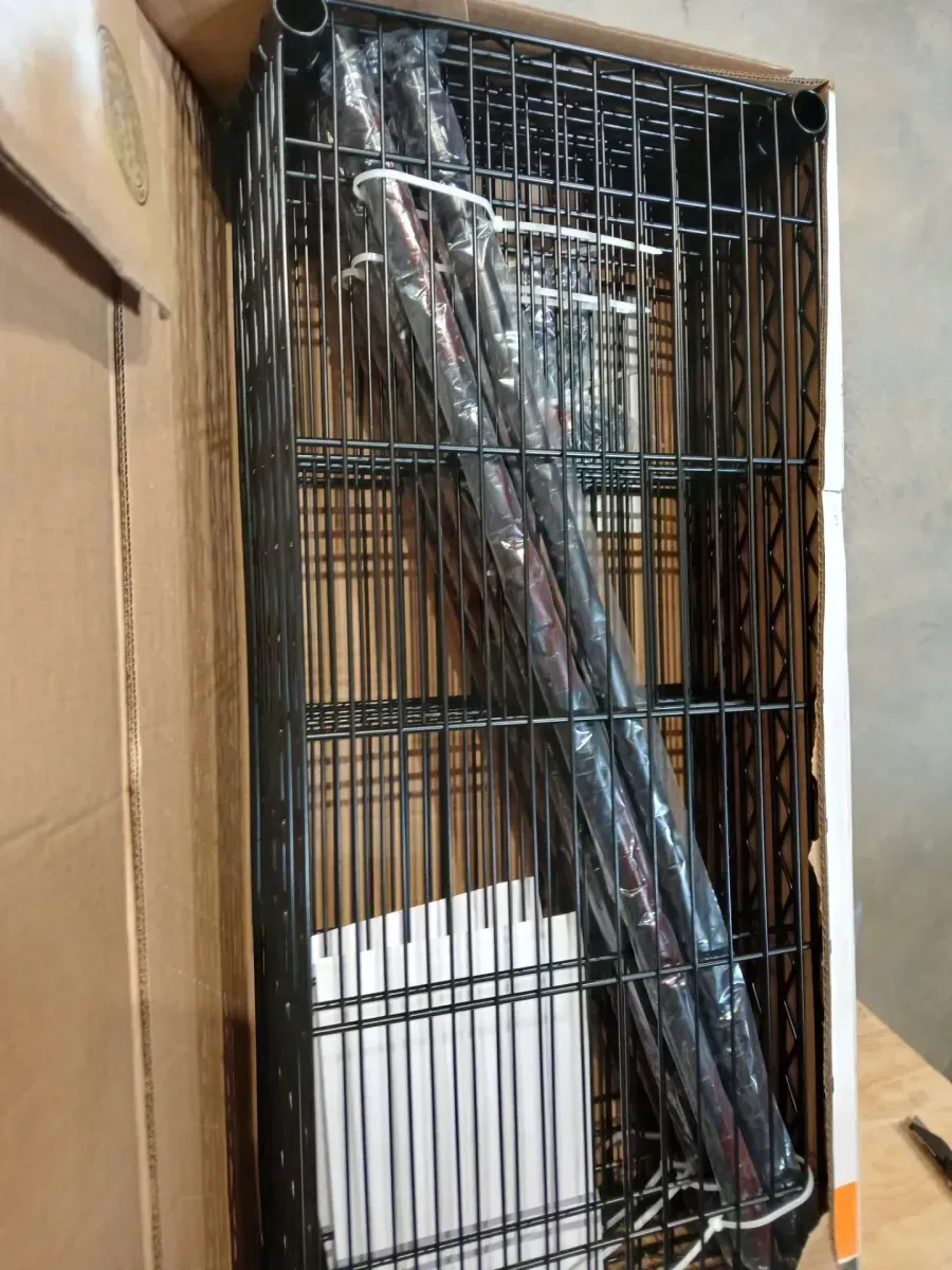 ***They don't carry the boxes.***  5-Tier Steel Wire Shelving Unit in Black (36 in. W x 72 in. H x 16 in. D) - image 6