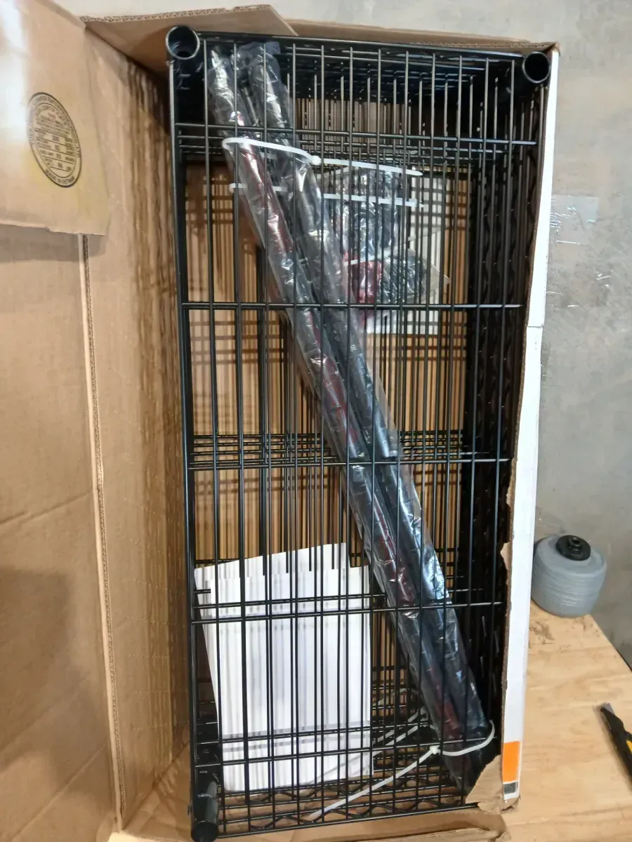 ***They don't carry the boxes.***  5-Tier Steel Wire Shelving Unit in Black (36 in. W x 72 in. H x 16 in. D) - image 5