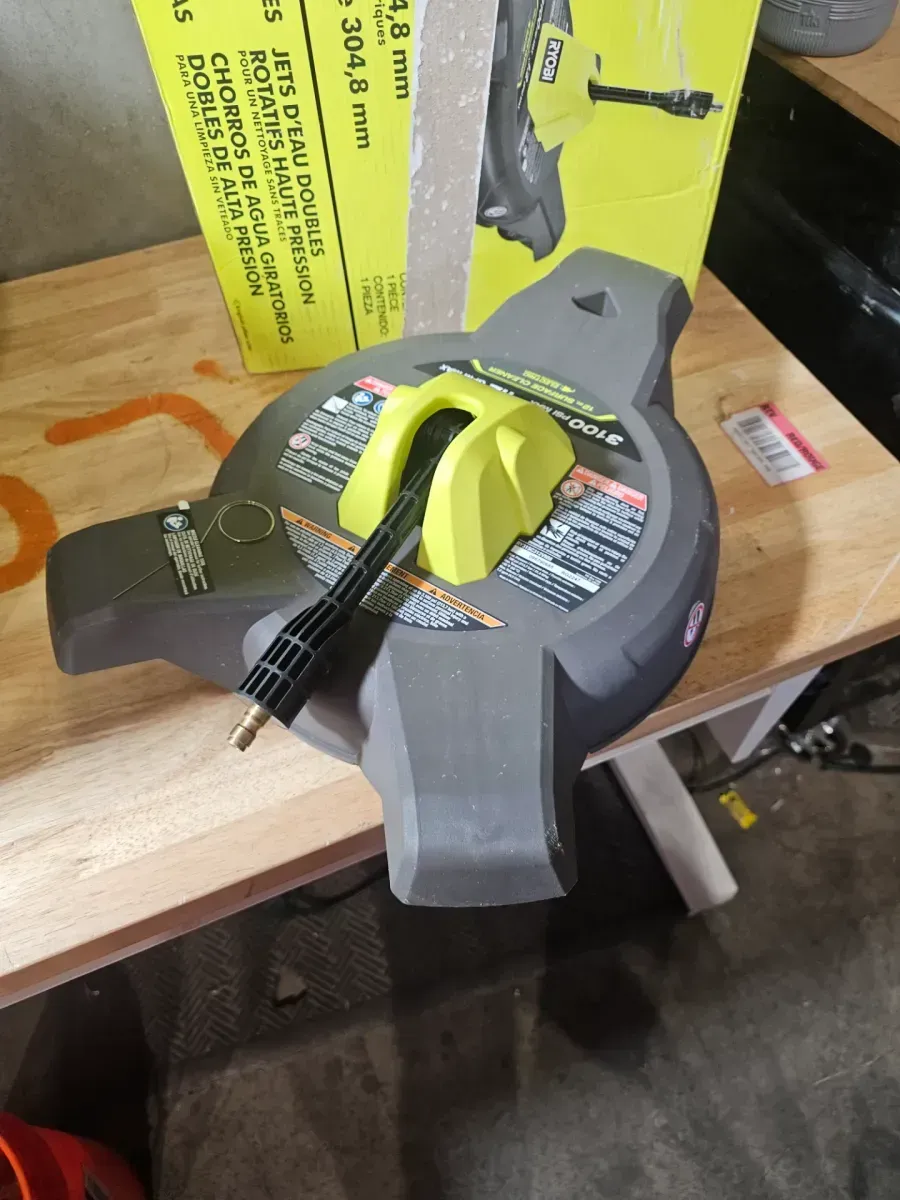 12 in. 3100 PSI Electric Pressure Washer Surface Cleaner with Caster Wheels - image 3