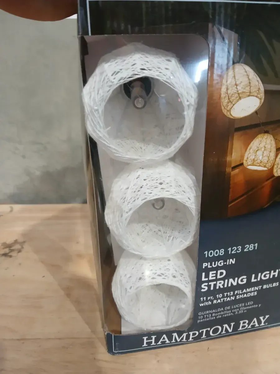 Outdoor/Indoor 11 ft. Plug-In Mini Bulb LED Natural Fiber String Light (10-Heads) - image 3