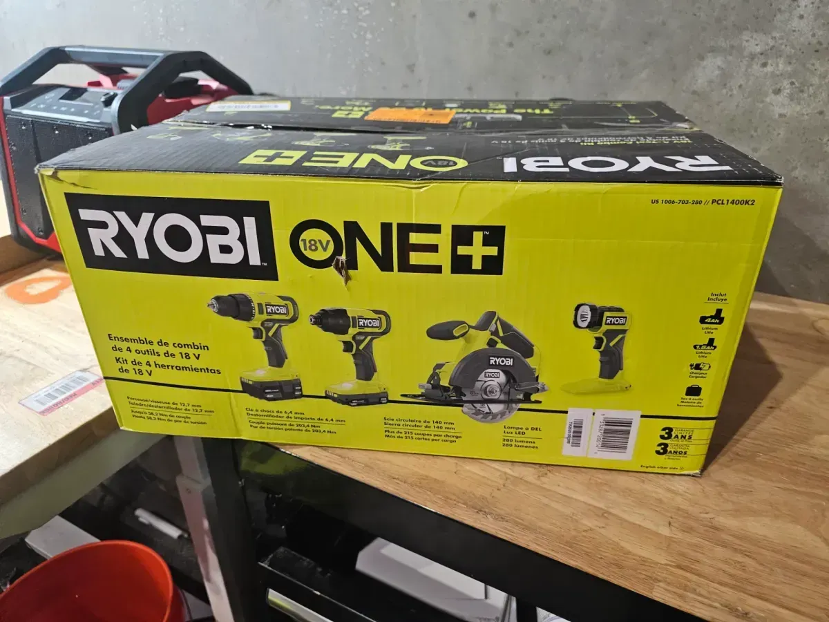 ONE+ 18V Cordless 4-Tool Combo Kit with 1.5 Ah Battery, 4.0 Ah Battery, and Charger - image 4