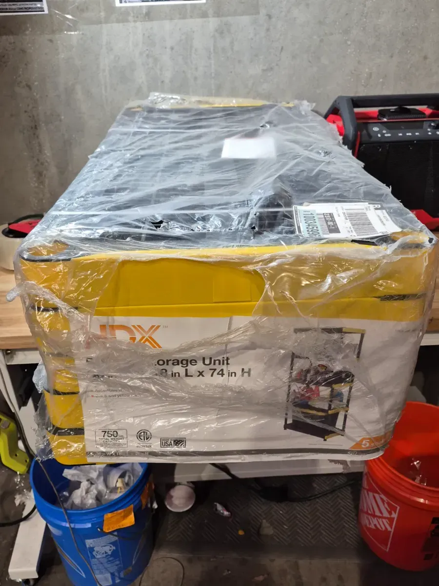 5-Tier Easy Assembly Multi-purpose Plastic Garage Storage Shelving Unit in Black (36 in. W x 74 in. H x 18 in. D) - image 3