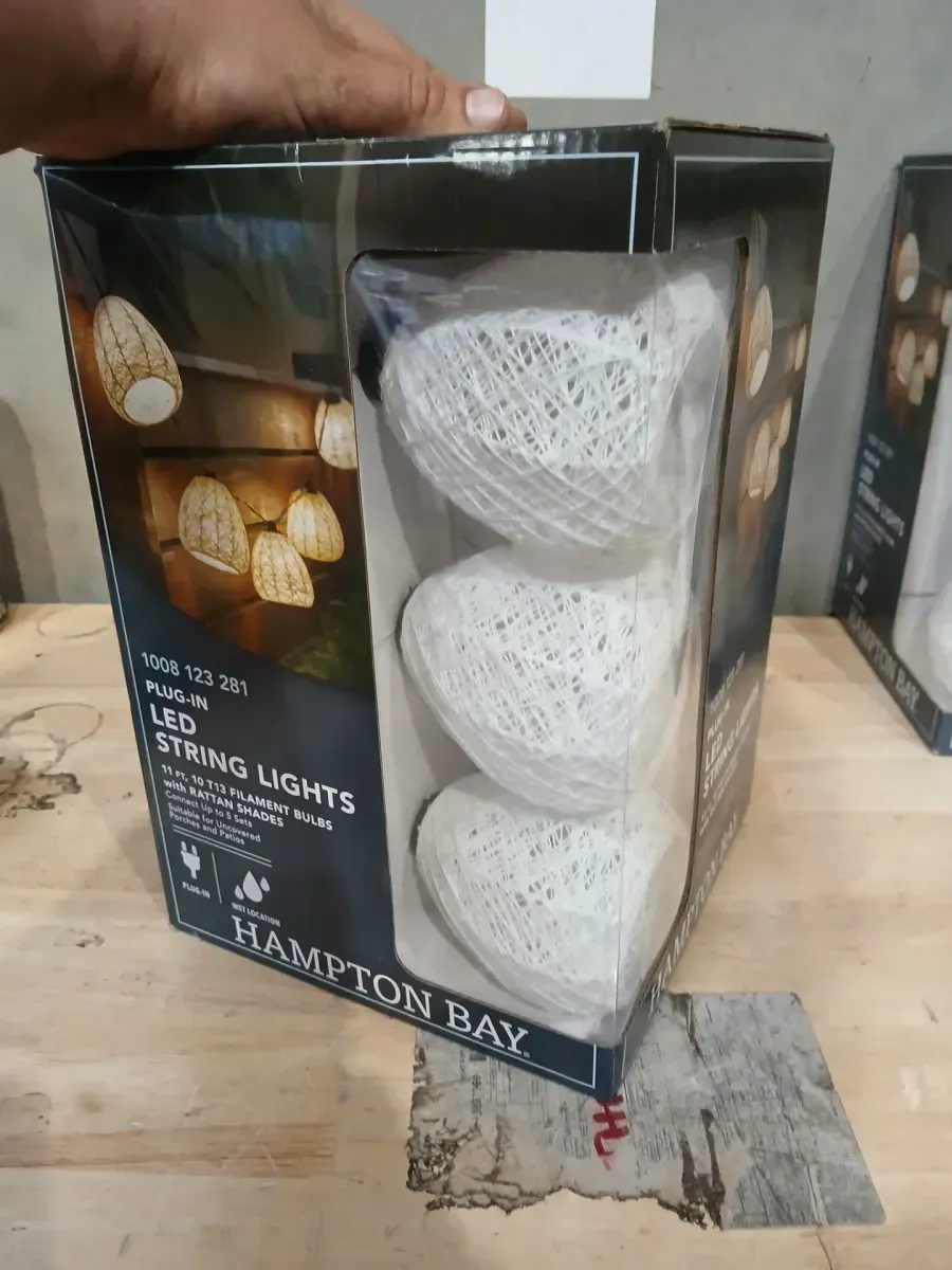 Outdoor/Indoor 11 ft. Plug-In Mini Bulb LED Natural Fiber String Light (10-Heads) - image 2