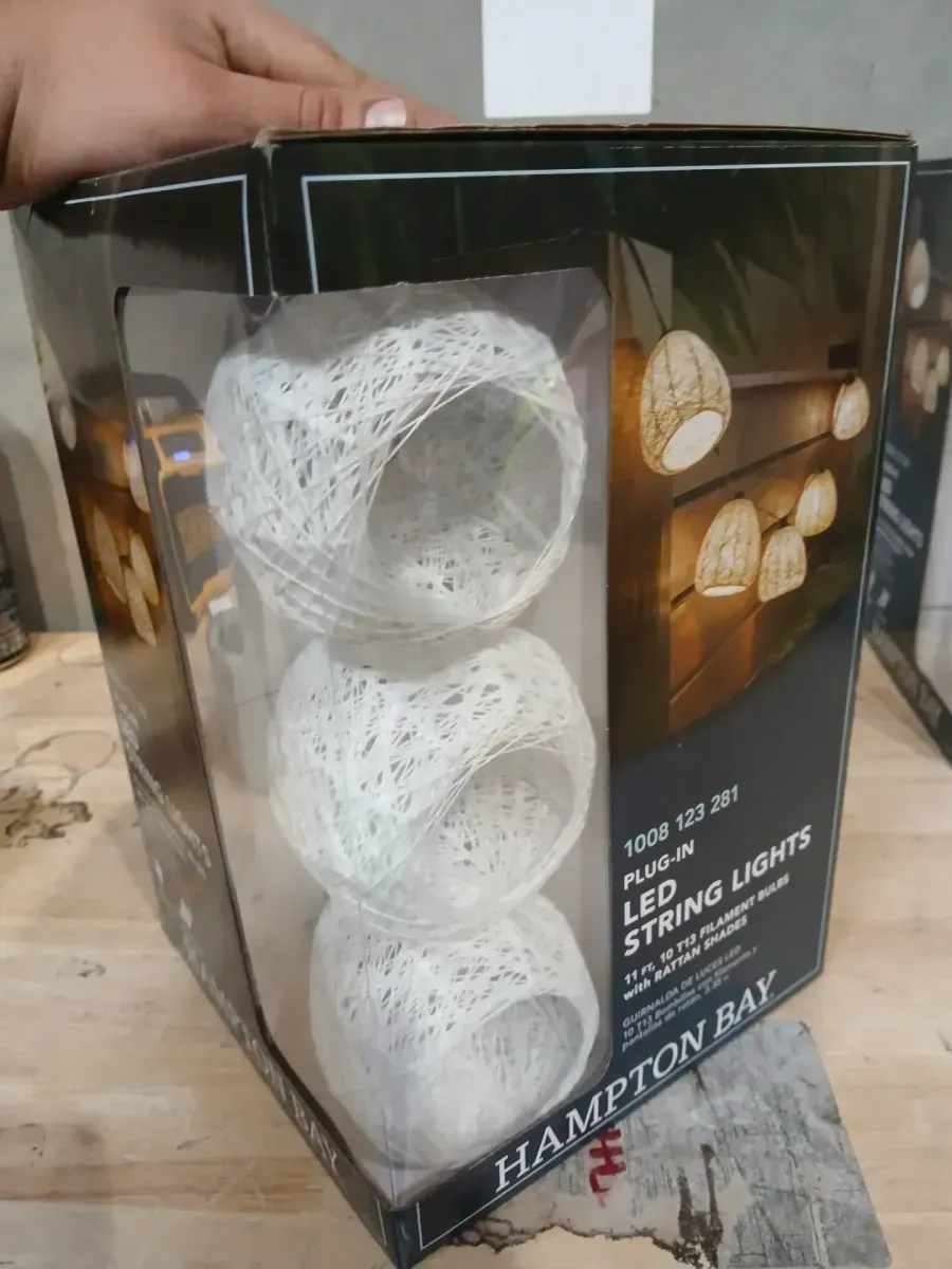 Outdoor/Indoor 11 ft. Plug-In Mini Bulb LED Natural Fiber String Light (10-Heads) - image 3