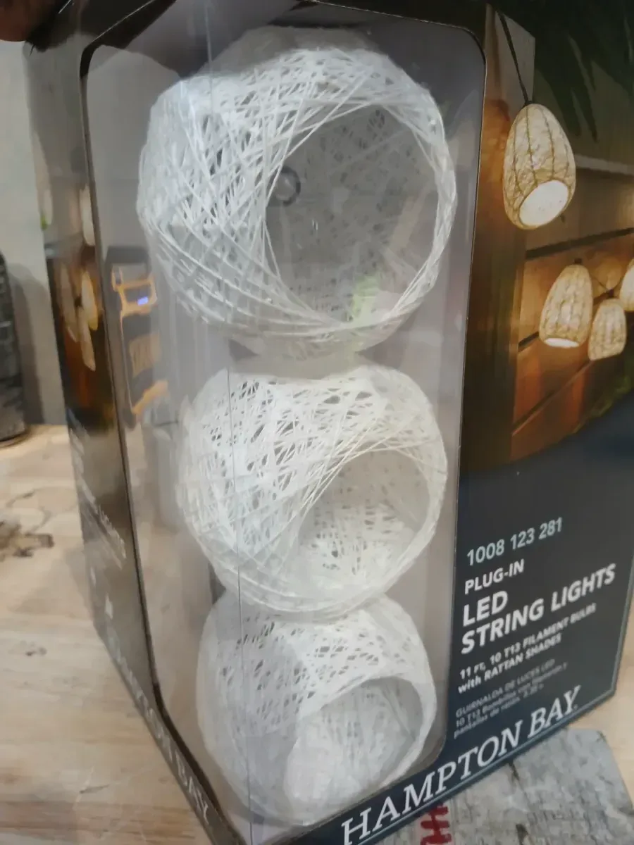 Outdoor/Indoor 11 ft. Plug-In Mini Bulb LED Natural Fiber String Light (10-Heads) - image 4