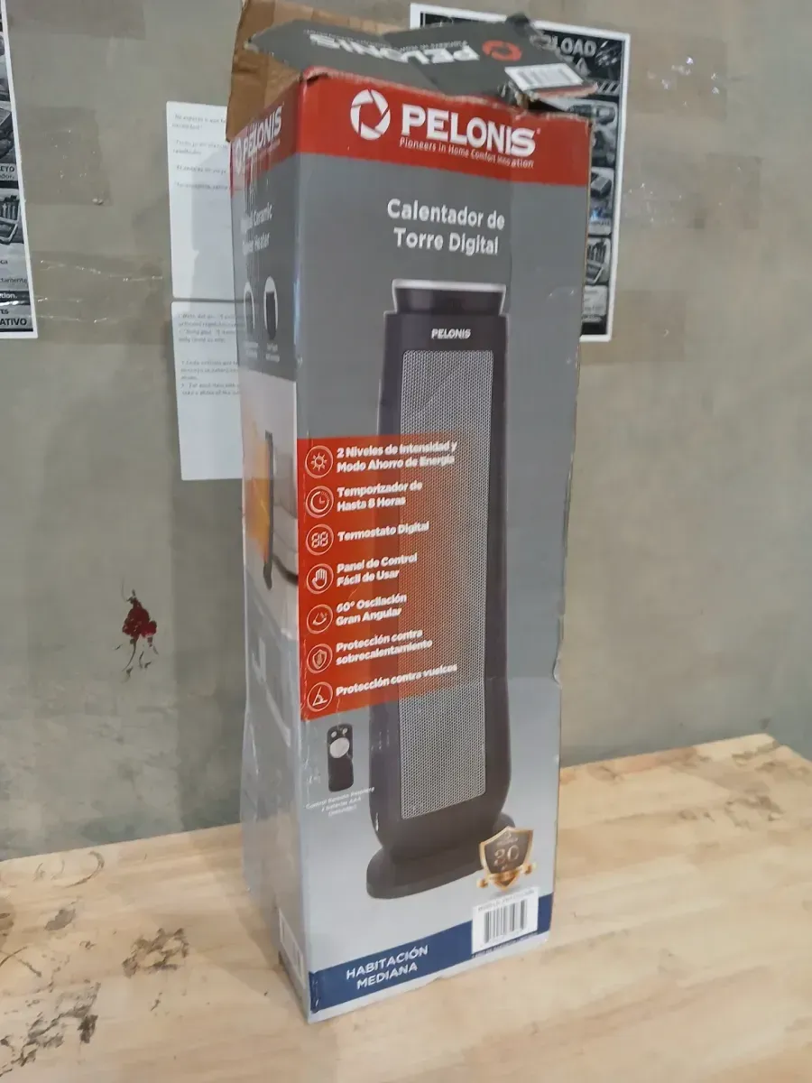 Pelonis 1500-Watt 23 in. Digital Tower Indoor Ceramic Heater Quiet Operation w/ Safety Overheat Protection and Fan Mode in Black - image 2