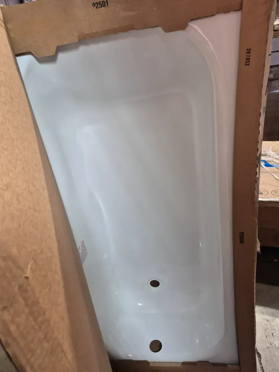 Aloha 60 in. x 30 in. Alcove Soaking Bathtub with Left Drain in White - image 2