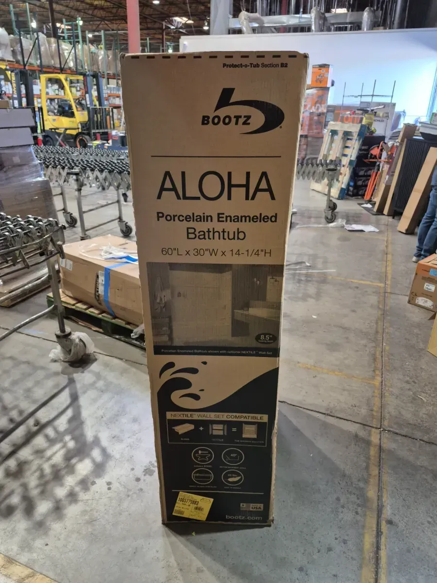 Aloha 60 in. x 30 in. Alcove Soaking Bathtub with Left Drain in White - image 4