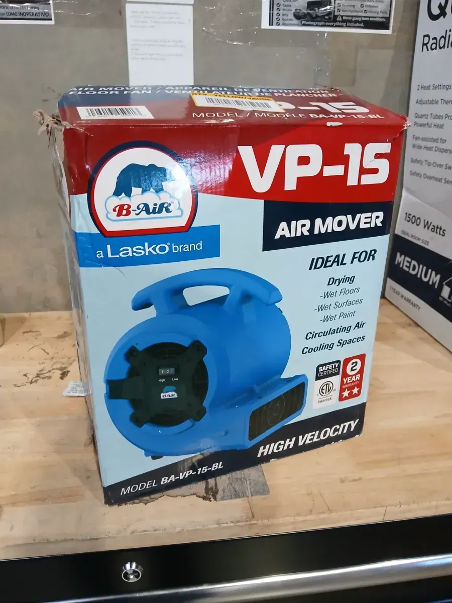 B-Air 1/8 HP Air Mover Carpet Dryer Floor Blower Fan for Home Use in Blue - image 2