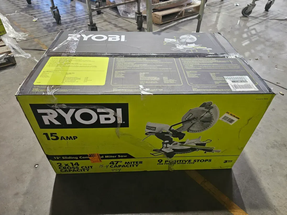 RYOBI 15 Amp 12 in. Corded Sliding Compound Miter Saw with LED Cutline Indicator - image 4