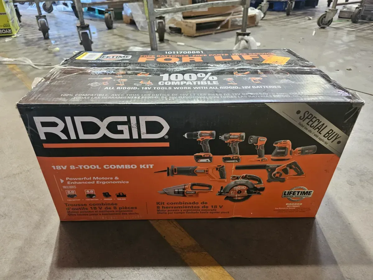 18V Cordless 8-Tool Combo Kit with 2.0 Ah Battery, 4.0 Ah Battery, Charger, and Tool Bag - image 4