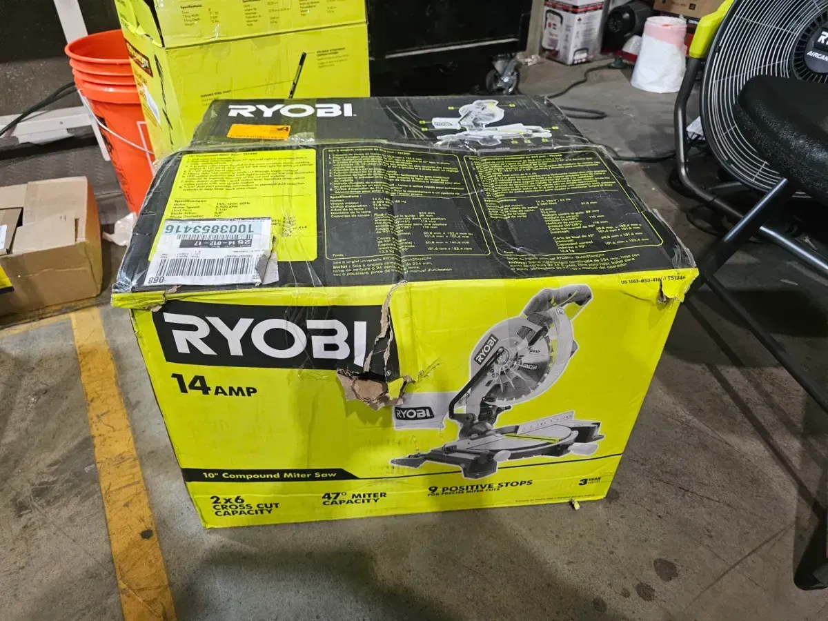 RYOBI 14 Amp Corded 10 in. Compound Miter Saw with LED Cutline Indicator - image 5