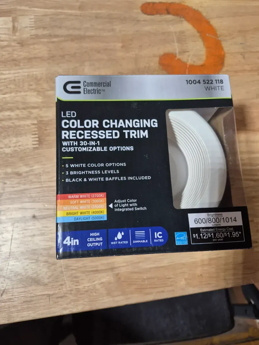 4 in. 30 Lighting Options Title 20 Integrated LED Recessed Light Trim Adjustable CCT New Construction Remodel Indoor - image 2