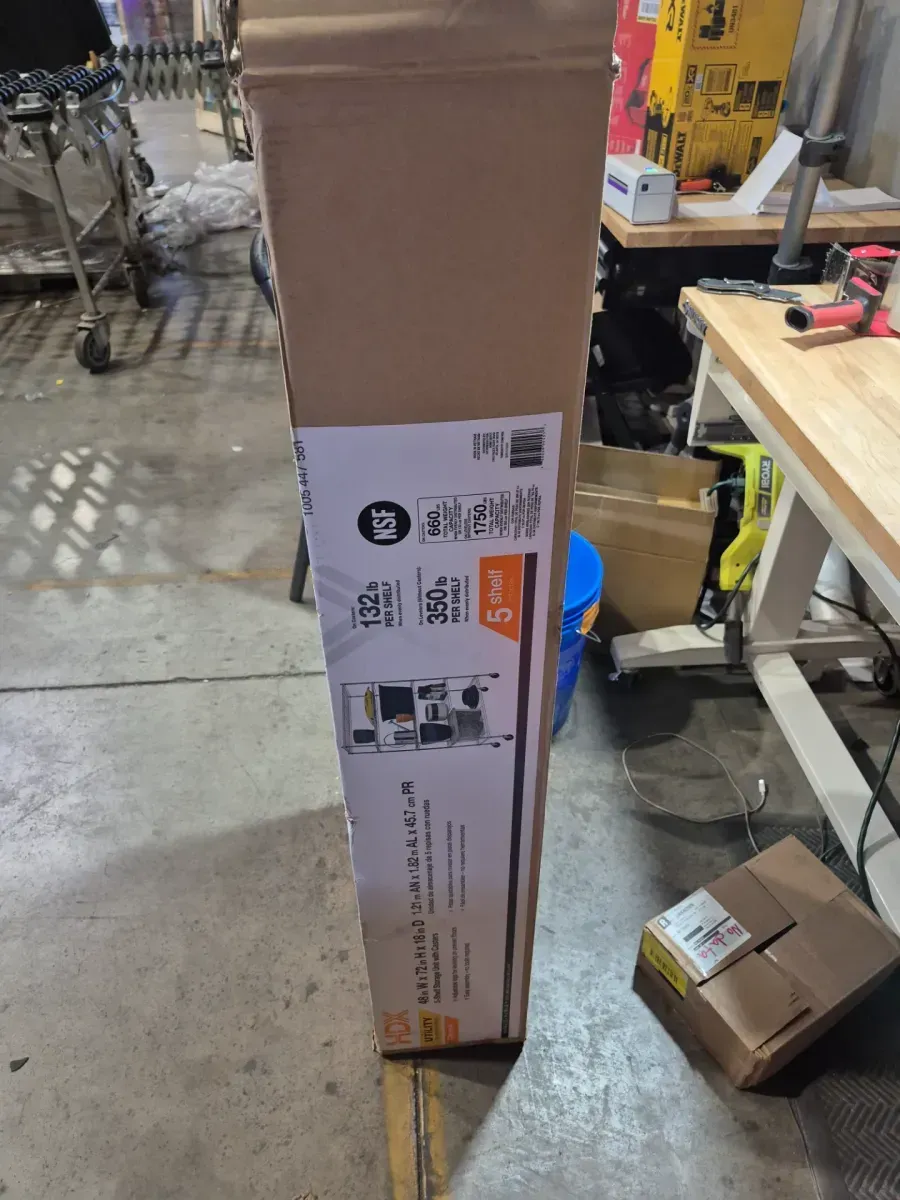 5-Tier Commercial Grade Heavy Duty Steel Wire Shelving Unit in Chrome (48 in. W x 72 in. H x 18 in. D) - image 3