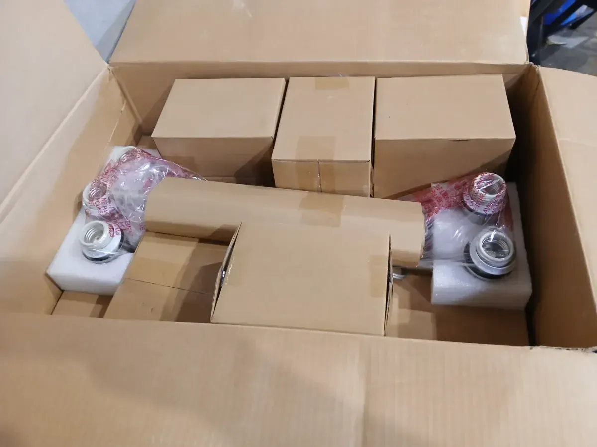 5-Light Brushed Nickel Chandelier Light Fixture with Frosted Glass Shades - image 4