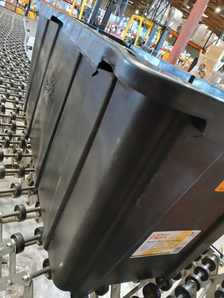 HDX 57 Gal. Tough Storage Tote in Black with Yellow Lid - image 4