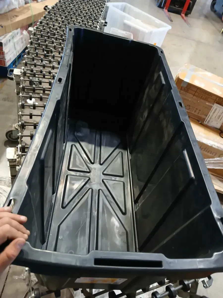 HDX 57 Gal. Tough Storage Tote in Black with Yellow Lid - image 3