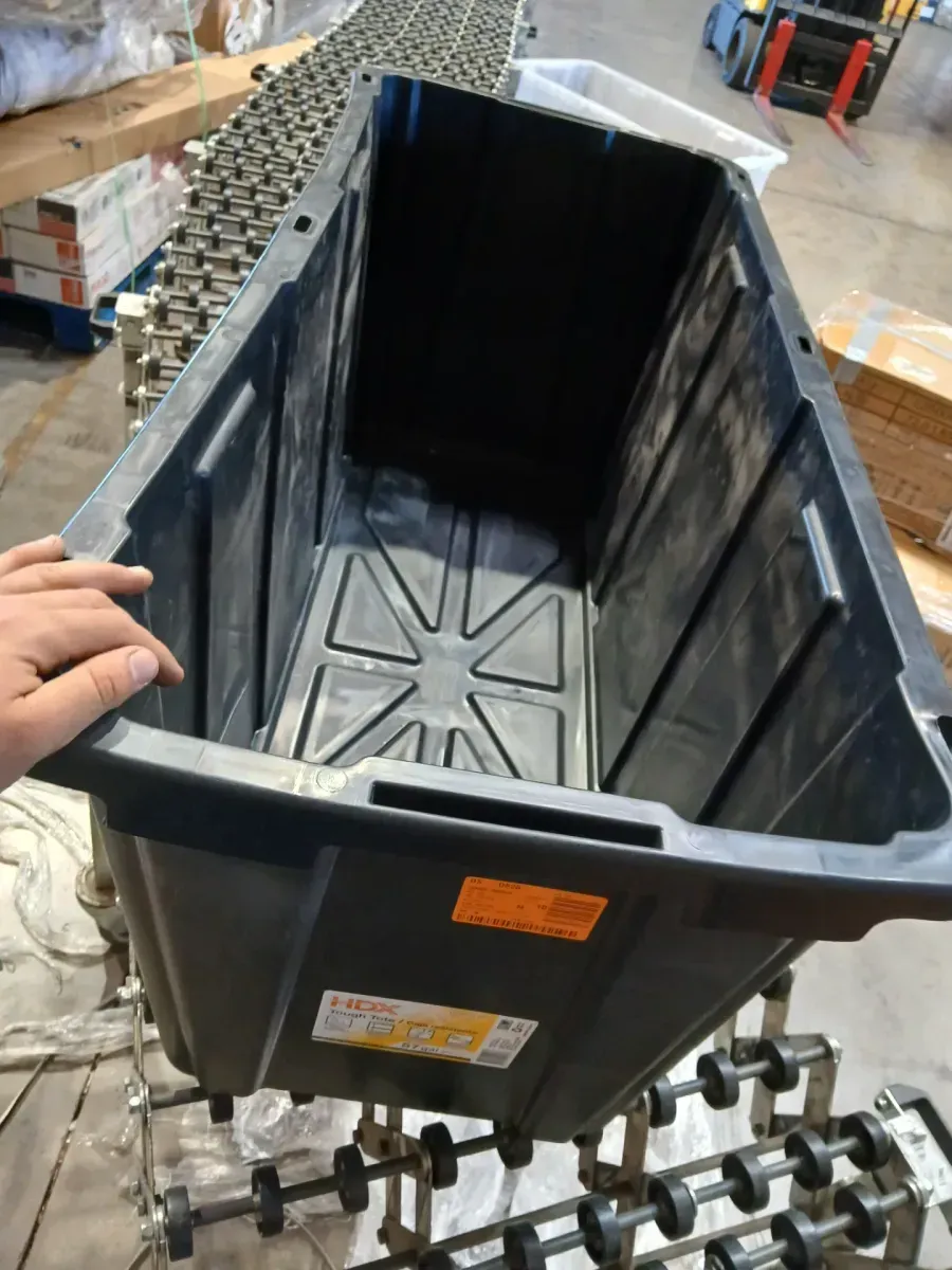 HDX 57 Gal. Tough Storage Tote in Black with Yellow Lid - image 2