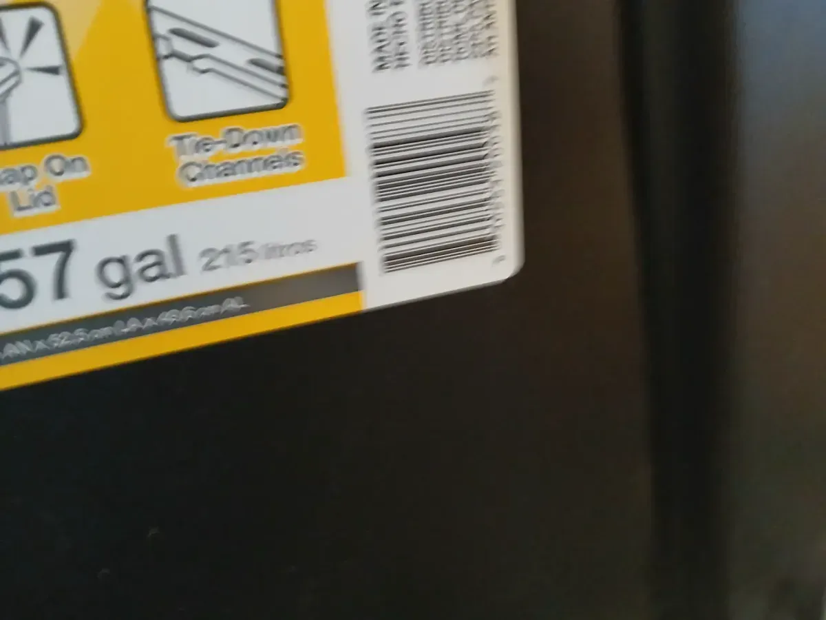 HDX 57 Gal. Tough Storage Tote in Black with Yellow Lid - image 6