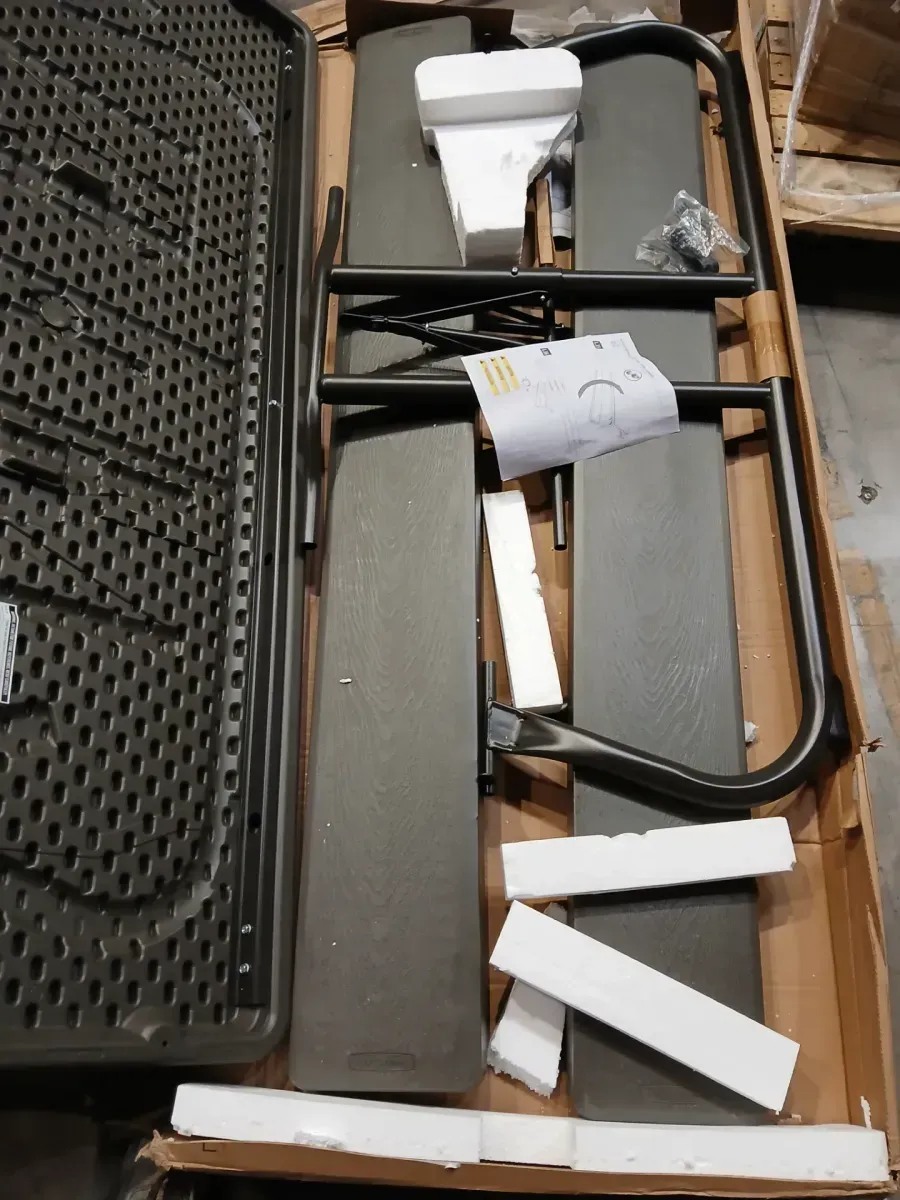 6 ft. Hunter Green Folding Picnic Table - image 5