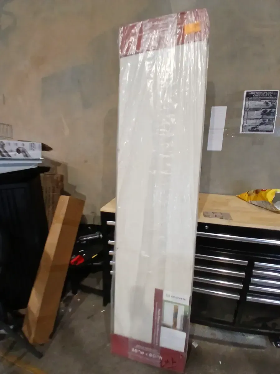 Masonite 36 in. x 80 in. No Panel Flush Hardboard Primed White Hollow-Core Smooth Composite Bi-fold Interior Door - image 2