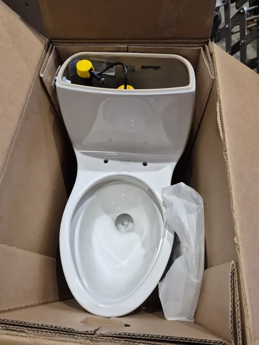 KOHLER Santa Rosa 12 in. Rough In 1-Piece 1.28 GFP Single Flush Elongated Chair Height Toilet in White with Soft Close Seat - image 2