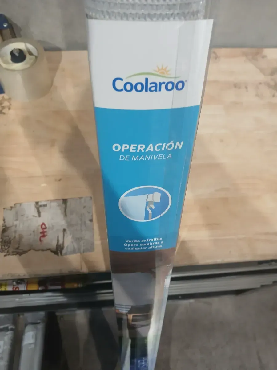 Stone Cordless UV Blocking Fade Resistant Fabric Exterior Roller Shade 96 in. W x 96 in. L - image 3