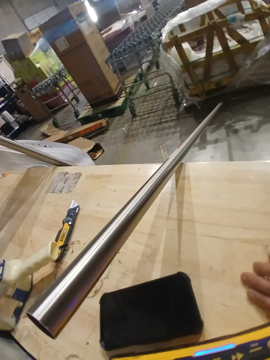 8 ft. W, Nickel Steel Heavy Duty Hanging Closet Rod - image 3