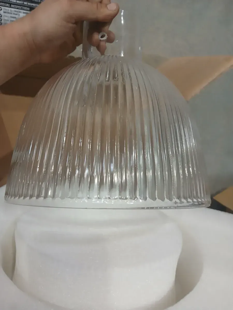 Modern Farmhouse Shaded Kitchen Island Pendant Lighting, 1-Light Gold Pendant Light with Glass Shade, Gold Pendant Light - image 3