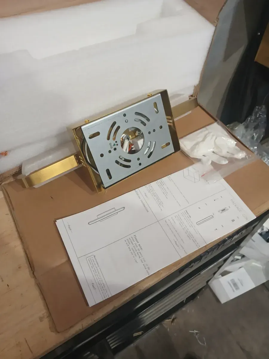 15 in. 1-Light Gold Alabaster Wall Sconce,Modern Natural Marble LED Wall Light for Living Room,Dining Room,Bedroom,1pc - image 4