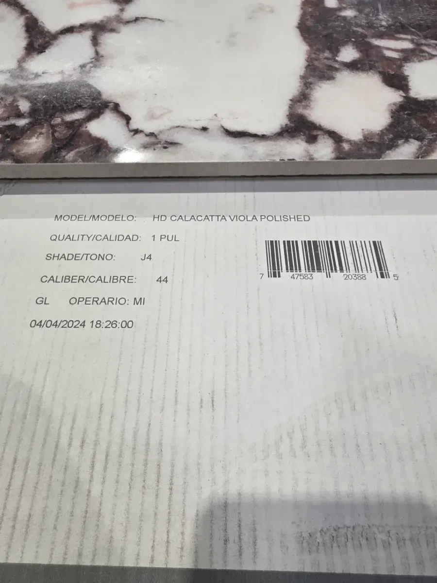 ***Pallet of 7 cases,112 sq/ft***Calacatta Viola 24 in. x 48 in. Polished Porcelain Marble Look Floor and Wall Tile (16 sq. ft./Case) - image 4