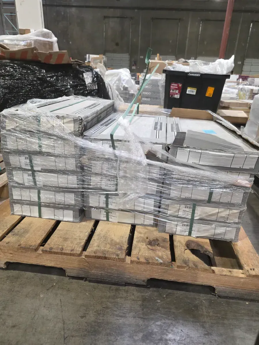 ***Pallet of 16 cases,256 sq/ft***Trevi Gray 12 in. x 24 in. Matte Porcelain Travertine Look Floor and Wall Tile (16 sq. ft./Case) - image 2