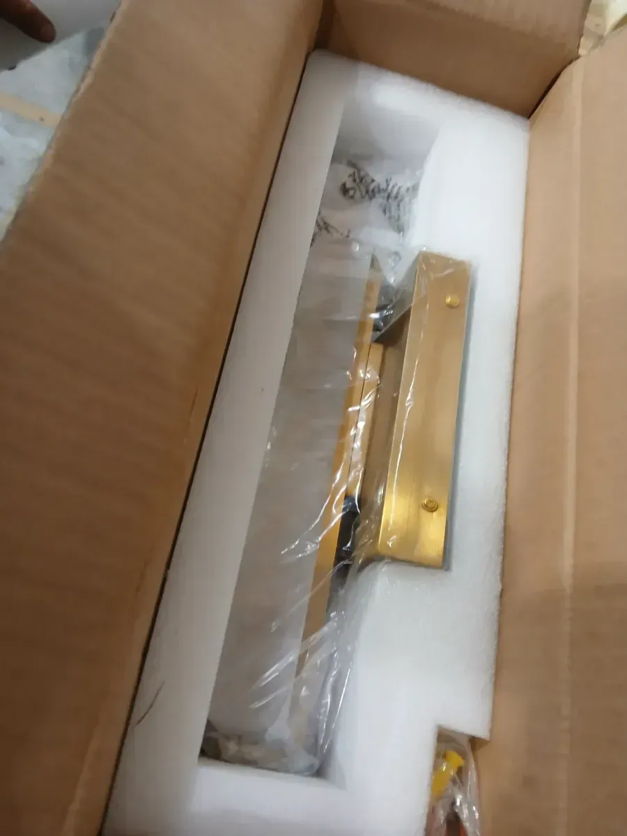 15 in. 1-Light Gold Alabaster Wall Sconce,Modern Natural Marble LED Wall Light for Living Room,Dining Room,Bedroom,1pc - image 5